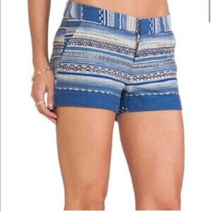 Joie Merci Embroidered Shorts Deep Lapis Blue Size 0